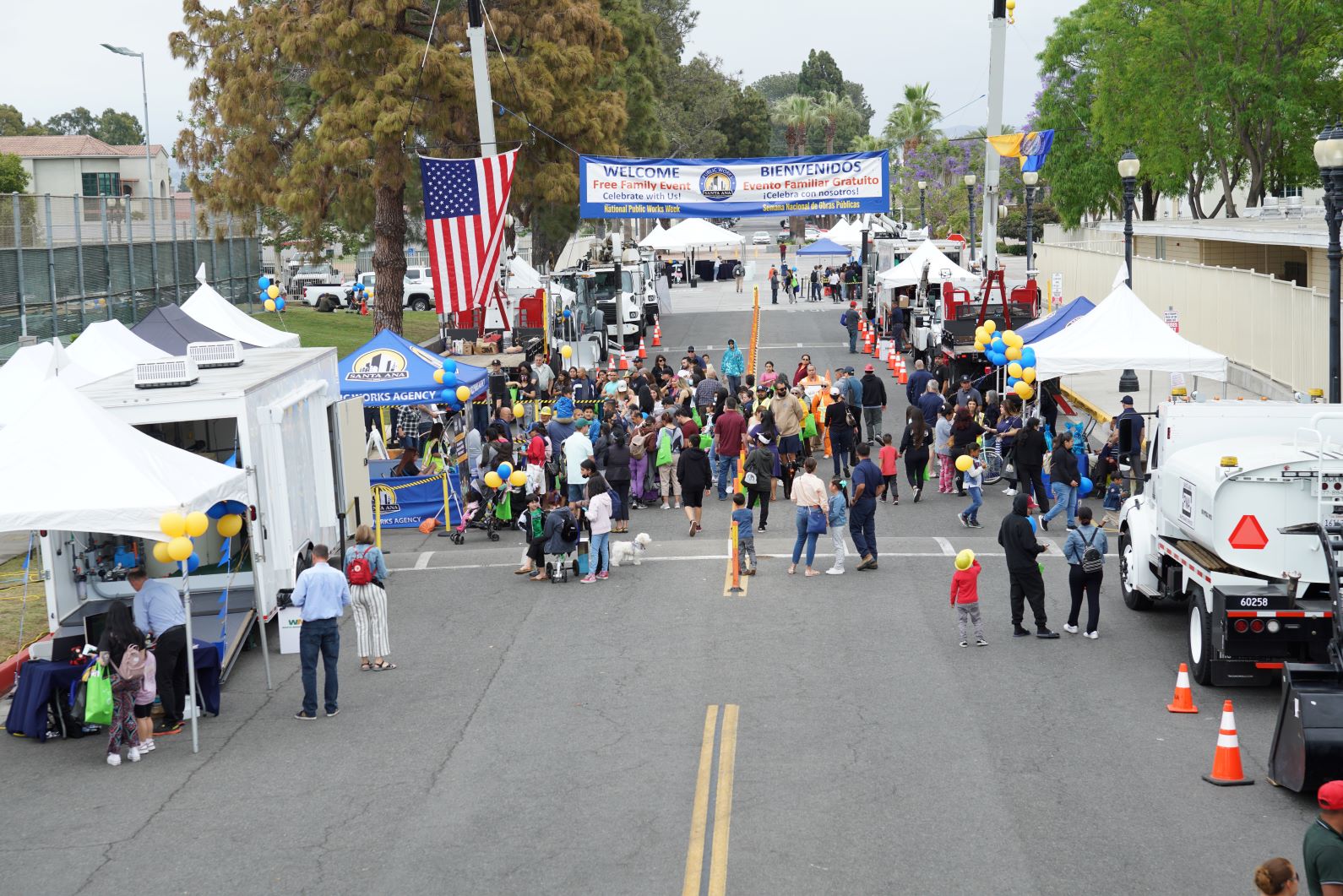 Public Works Community Event aerial photo